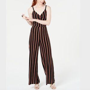Black and Orange Striped Jumpsuit